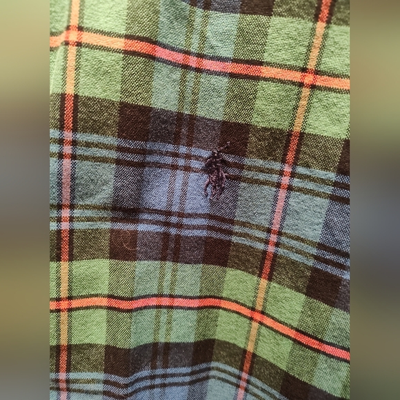 Ralph Lauren Men's M Green and Blue Plaid Button Down Shirt, Classic Fit - Picture 2 of 6